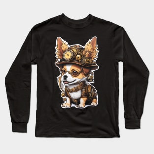 Steampunk Corgie 1 Long Sleeve T-Shirt